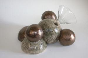 The Hedonist, ceramic, glass, glaze, 27 X 40 X 33 cm, 2004
