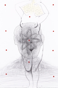 Contrapposto I, mixed media on paper, 66 X 50 cm, 2014