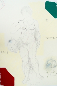 'Contrapposto' series, mixed media on paper, 100 X 70, 2014. jpg