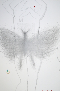Contrapposto II, mixed media on paper, 66 X 50 cm, 2014