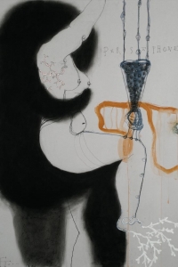'Persephone' series, mixed media on paper, 100 X 70 cm, 2011