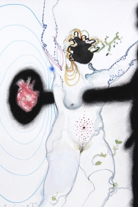 'Persephone' study, mixed media on paper, 33 X 25 cm, 2012