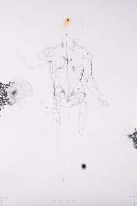 Ecce Homo (after Vesalius), mixed media on paper, 100 X 70 cm, 2010