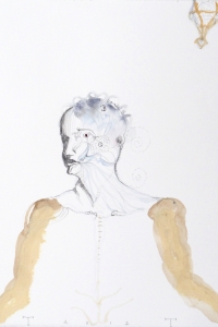 Vesalius series, mixed media on paper, 33 X 25 cm, 2012