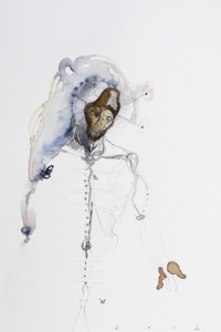 Vesalius study, mixed media on paper, 33 X 25 cm, 2012