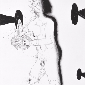 Shaman, lithograph, 30 X 27 cm, 2012
