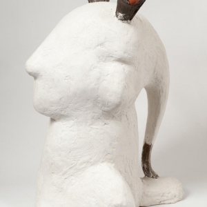 Minerva, plaster, crystacast, wood, 71 X 53 X 60 cm, 2011