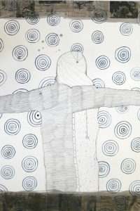 Aria, mixed media on paper, 100 X 70 cm, 2016