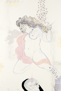 Historia, mixed media on paper, 100 X 70 cm, 2016