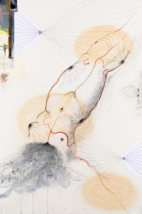 Lens, gem. techniek op papier, 100 X 70 cm, 2014