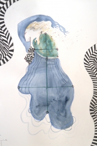 untitled, mixed media on paper, 66 X 50 cm, 2014