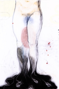 Persephone, mixed media on paper, 100 X 70 cm, 2014 (collection Joost Hesseling & Madeleine Klis)