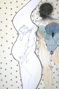 Phantom Pleasure, mixed media on paper, 100 X 70 cm, 2014