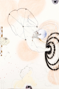 The Dream, mixed media on paper, 100 X 70 cm, 2014