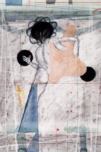 The Tie that Binds III, mixed media on paper, 65 X 50 cm, 2018