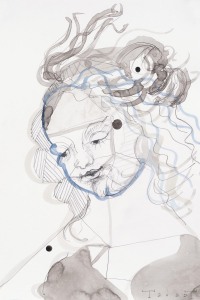 Tronie (Canto series), mixed media on paper, 29.5 X 21 cm, 2022