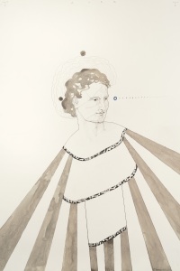 Tronie series, mixed media on paper, 100 X 70 cm, 2022