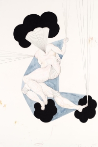 untitled, mixed media on paper, 100 X 70 cm, 2018