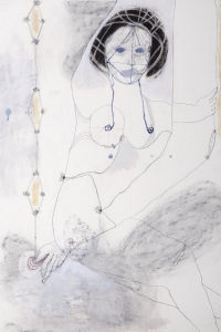 Cassandra, mixed media on paper, 100 X 70 cm, 2011