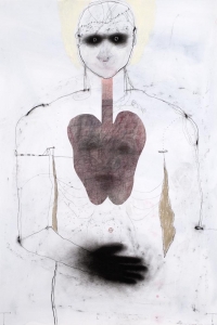 Ecce Homo, mixed media on paper, 100 X 70 cm 2011