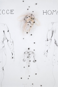 'Ecce Homo', mixed media on paper, 100 X 70 cm, 2010 (private collection)