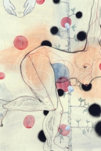 Eva, mixed media on paper, 100 X 70 cm, 2012