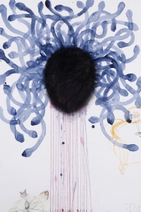 Medusa I, mixed media on paper, 2010 (collection Joost Hesseling & Madeleine Klis)
