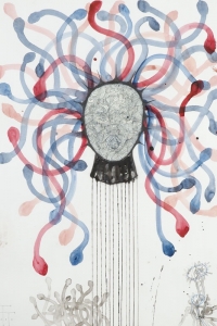 Medusa II, mixed media on paper, 100 X 70 cm, 2010