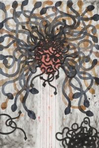 Medusa III, mixed media on paper, 100 X 70 cm, 2010