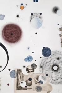 Orbits II, mixed media on paper, 100 X 70 cm, 2010