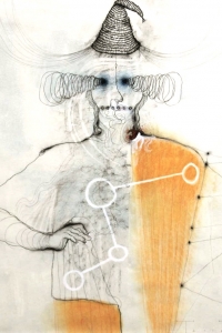 The Jester, mixed media on paper, 100 X 70 cm, 2012 (private collection)