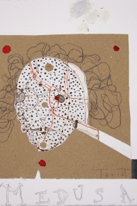 'Medusa' study, mixed media on paper, 33 X 25cm, 2010