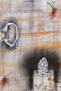 'Natural History' series, mixed media on paper on canvas, 30 X 30 cm, 2009