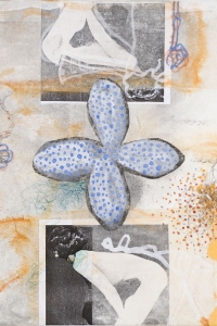 'Anatomy Lesson' series, mixed media on paper on canvas, 30 X 30 cm, 2008