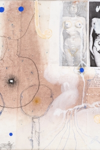 'Anatomy Lesson' series, mixed media on paper on canvas, 30 X 30 cm, 2008