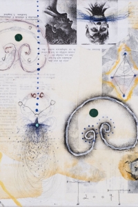 untitled, mixed media on paper on canvas, 30 X 30 cm, 2009